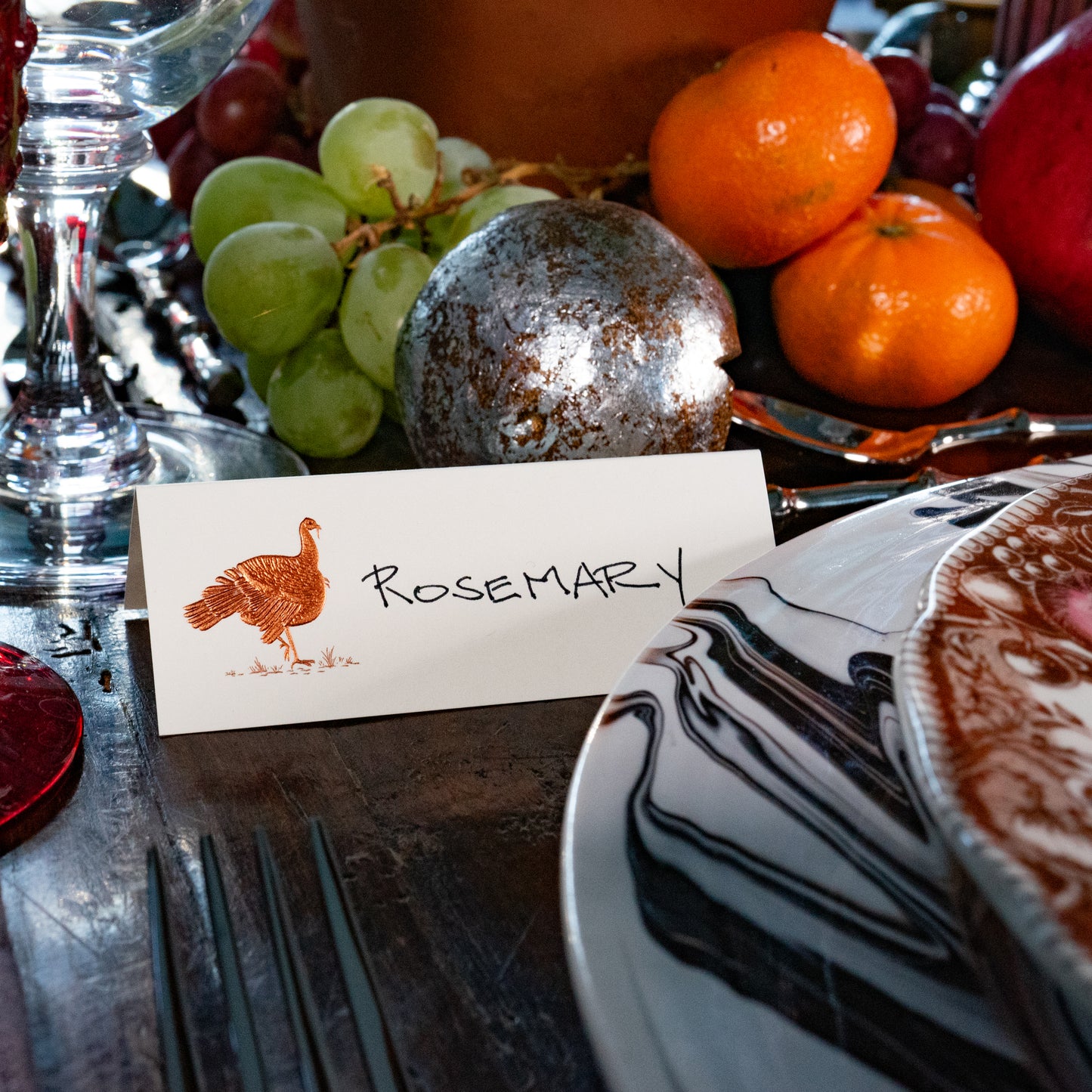The Printery - Set of 10 Turkey Place Cards