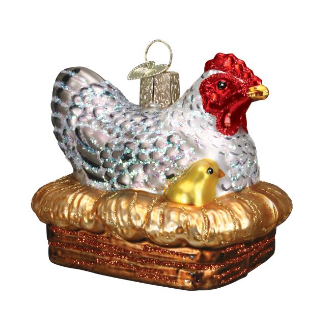 Hen on Nest Ornament