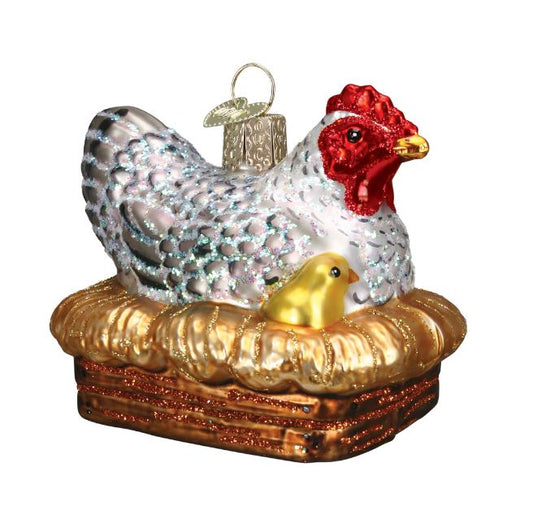 Hen on Nest Ornament